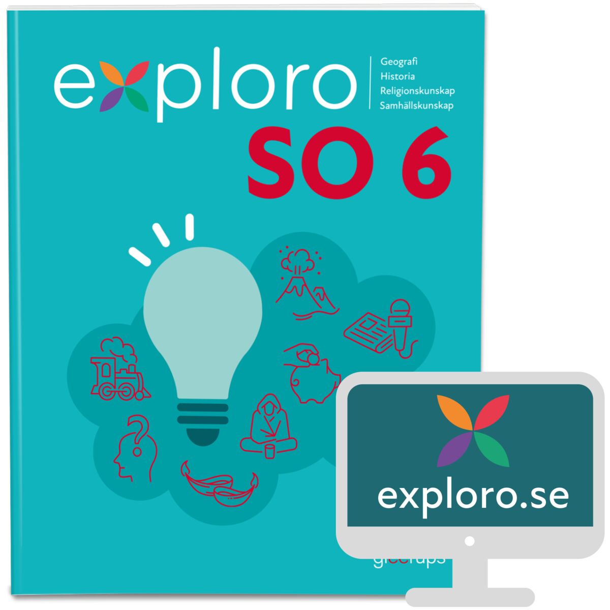 Omslag: Exploro SO åk 6, grundbok, inkl exploro.se, lärarlic, 12 mån